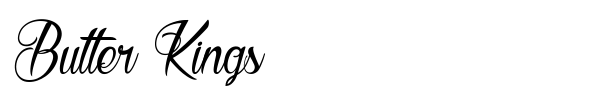 Butter Kings font preview